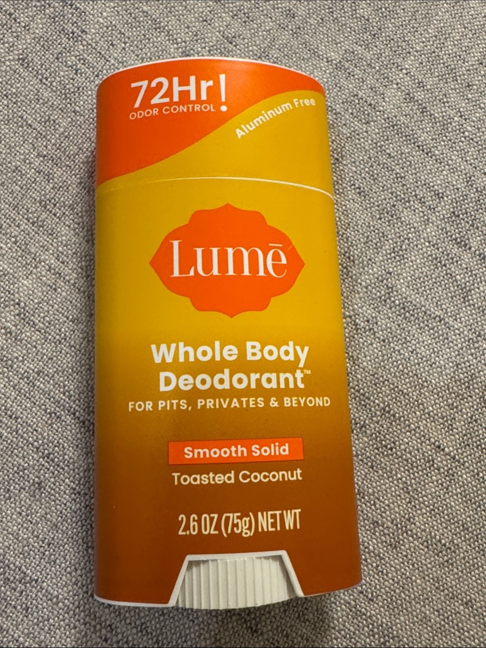 LUME WHOLE BODY DEODORANT SMOOTH SOLID TOASTED COCONUT 2.6 OZ NEW